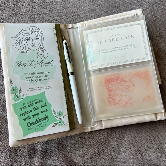 Vintage 1960s Lady Diplomat by Mascot Purse Organizer Wallet ID Card Case - Picture 4 of 11